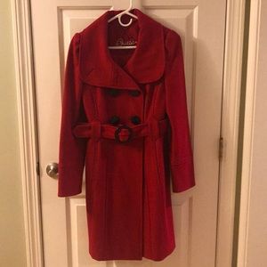 Guess Red Wool Coat size Small